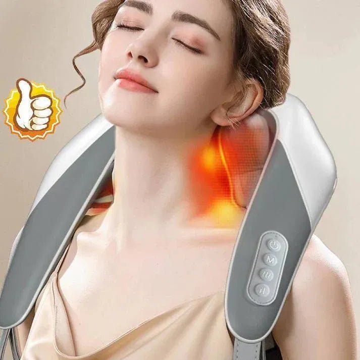 3D Kneading Neck & Back Massager – Deep Tissue Pain Relief - Aleenext
