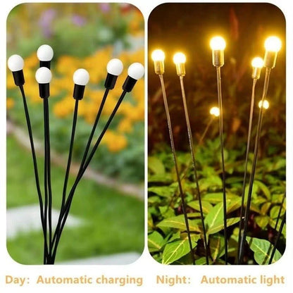 Dual - mode Outdoor Solar Pneumatic Courtyard Garden Atmosphere Lawn Breathing FireFly Ground Plug Lamp - Aleenext