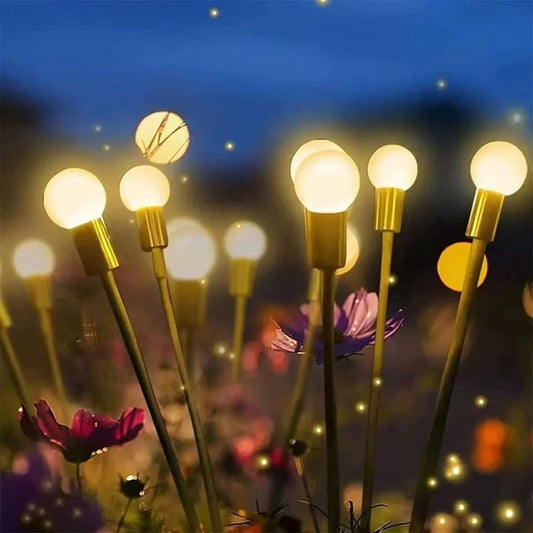 Dual - mode Outdoor Solar Pneumatic Courtyard Garden Atmosphere Lawn Breathing FireFly Ground Plug Lamp - Aleenext