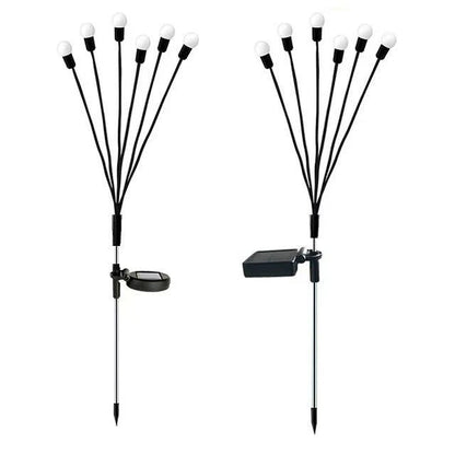 Dual - mode Outdoor Solar Pneumatic Courtyard Garden Atmosphere Lawn Breathing FireFly Ground Plug Lamp - Aleenext