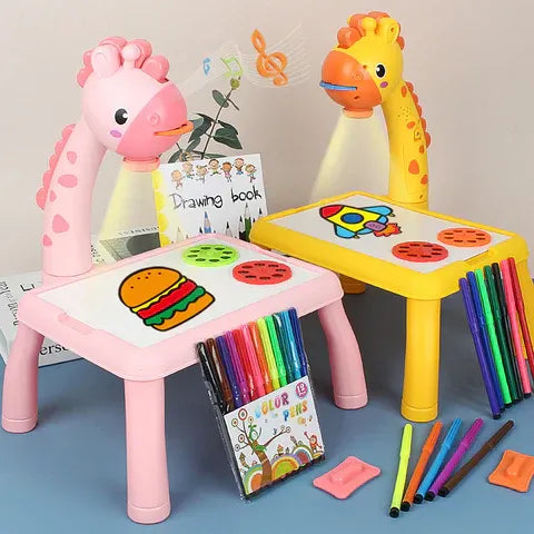 LED Projector Art Painting Table for Kids